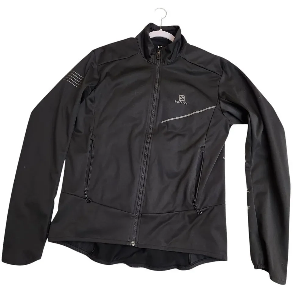 Solomon men's LG tall full-zip running walking biking fitted jacket‎
